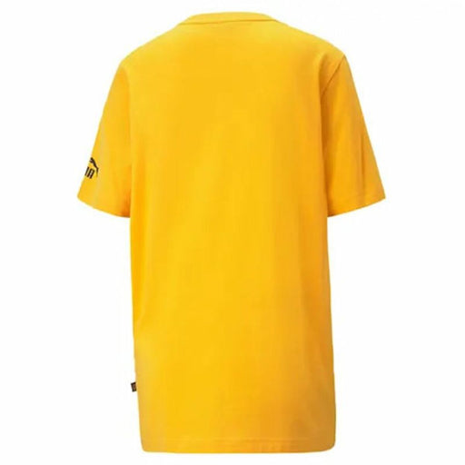Herren Kurzarm-T-Shirt Puma Essential Logo Repeat Graphic Gelb