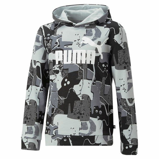 Jungen Sweater mit Kapuze Puma Essentials+ Street Art Schwarz Grau