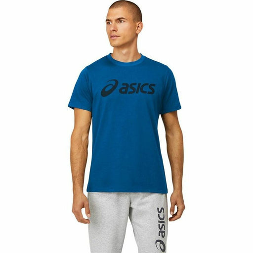 Herren Kurzarm-T-Shirt Asics Big Logo Blau