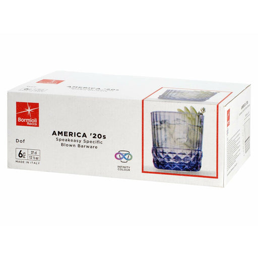 Gläserset Bormioli Rocco America'20s Blau 6 Stück Glas (370 ml)