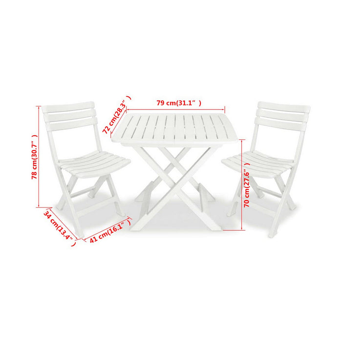 Tisch-Set mit 2 Stühlen IPAE Progarden Camping Set PP