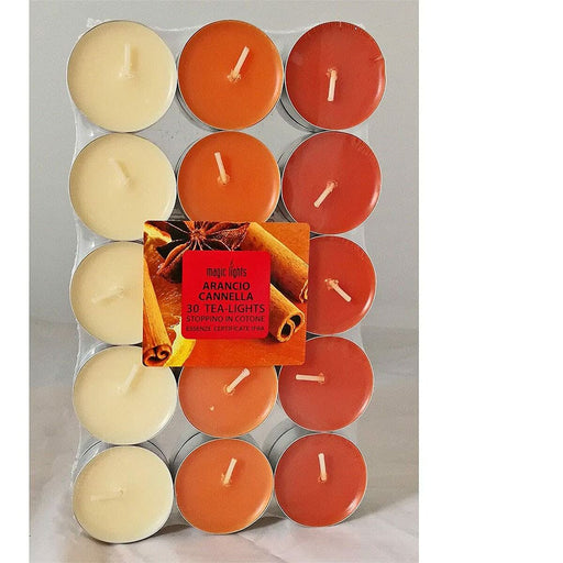 Parfümierte Kerzen Magic Lights Orange Zimt (30 Stück)
