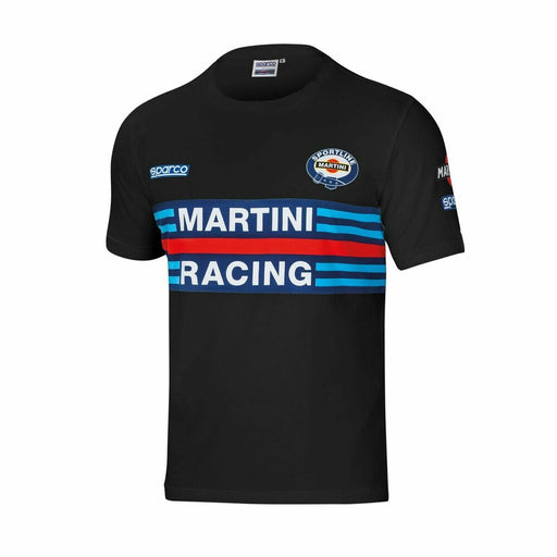 Kurzarm-T-Shirt Sparco MARTINI RACING Schwarz Größe M