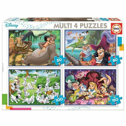 Puzzle Educa Disney Aladdin, Jungle Book, Alicia, Peter Pan (380 pcs)