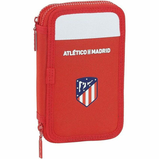 Doppel-Federtasche Atlético Madrid M854 Weiß Rot 12.5 x 19.5 x 4 cm (28 Stücke)