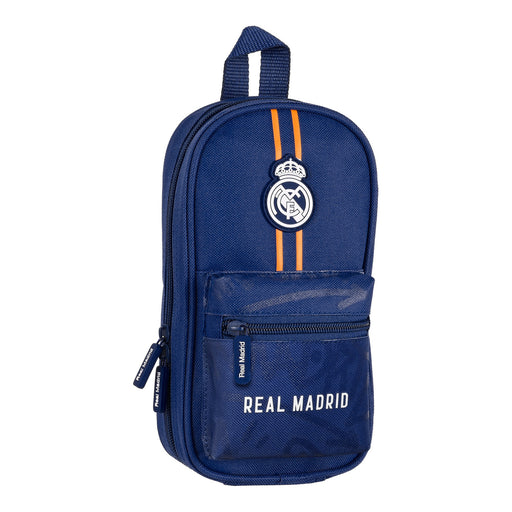 Rucksack mit Federtaschen Real Madrid C.F. Blau (12 x 23 x 5 cm) (33 Stücke)