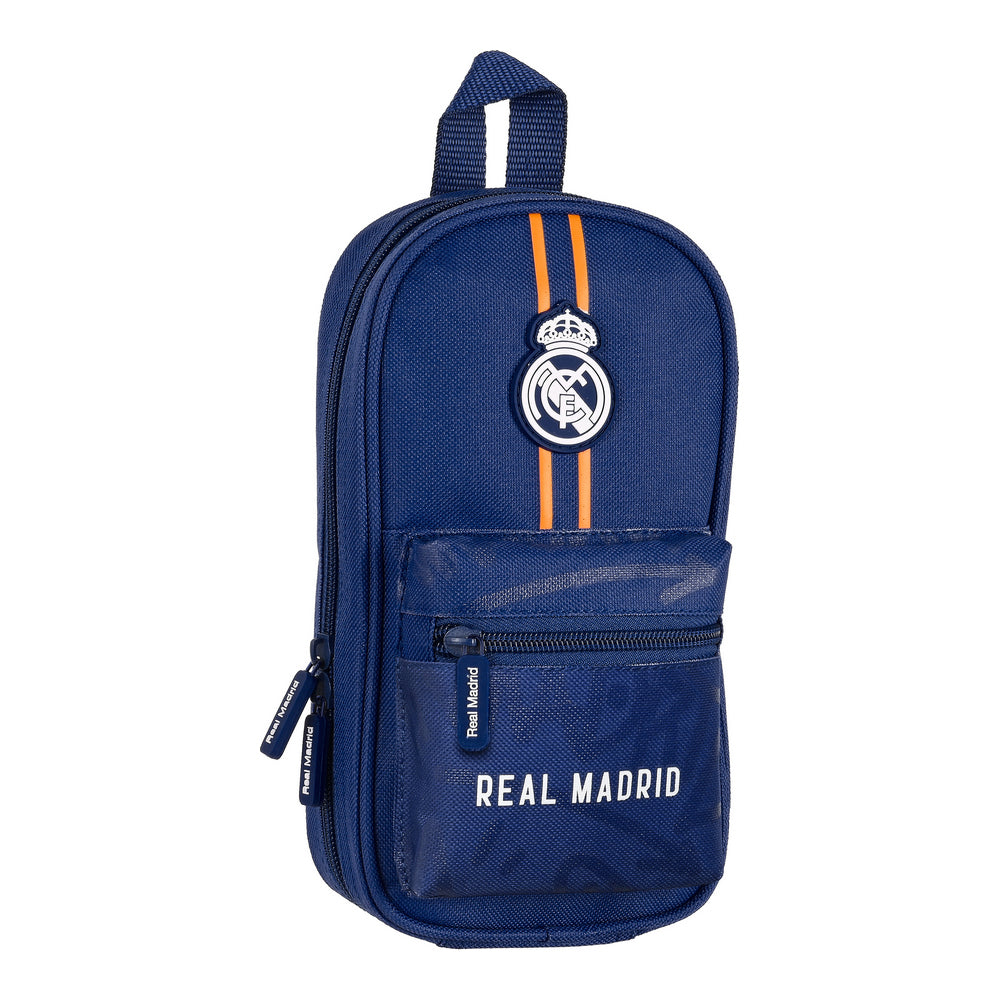 Rucksack mit Federtaschen Real Madrid C.F. Blau (12 x 23 x 5 cm)