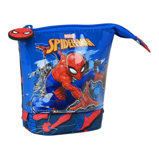 Federmäppchen stehend Spider-Man Great power Blau Rot 8 x 19 x 6 cm