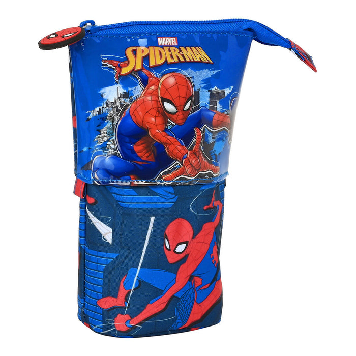 Federmäppchen stehend Spider-Man Great power Blau Rot 8 x 19 x 6 cm