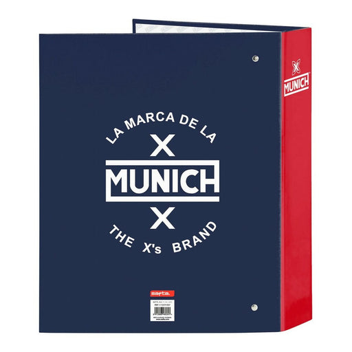 Ringbuch Munich Storm Marineblau A4 (27 x 33 x 6 cm) (40 mm)