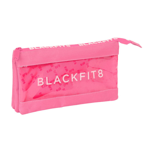 Dreifaches Mehrzweck-Etui BlackFit8 Glow up Rosa (22 x 12 x 3 cm)