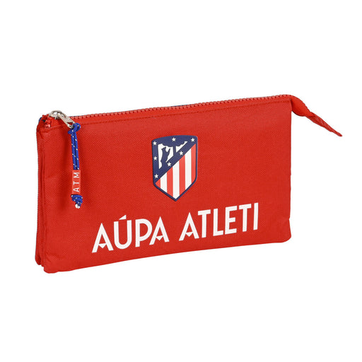 Dreifaches Mehrzweck-Etui Atlético Madrid Rot Marineblau (22 x 12 x 3 cm)
