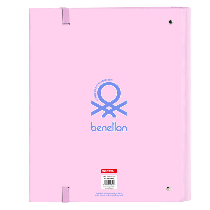 Ringbuch Benetton Pink Rosa (27 x 32 x 3.5 cm)