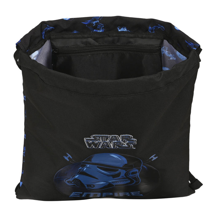 Rucksacktasche mit Bändern Star Wars Digital escape Schwarz (35 x 40 x 1 cm)