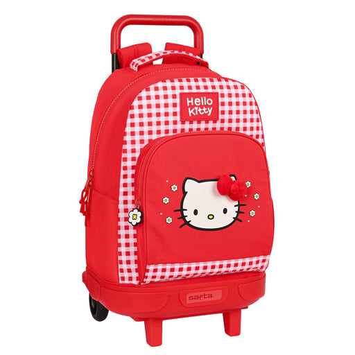 Schulrucksack mit Rädern Hello Kitty Spring Rot 33 X 45 X 22 cm