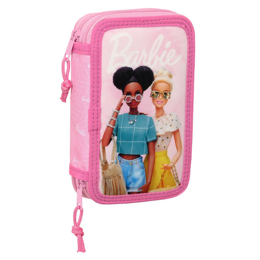 Federmäppchen mit Zubehör Barbie Girl Rosa 12.5 x 19.5 x 4 cm (28 Stücke)