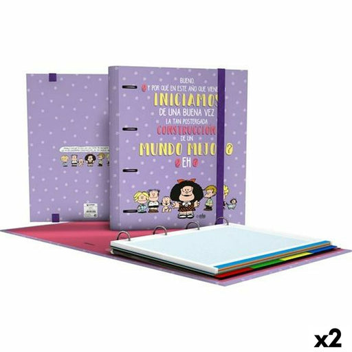Ringbuch Mafalda Carpebook Lila A4 (2 Stück)