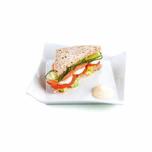 Teller Quid Gastro Fresh Sandwich aus Keramik Weiß (17,5 cm) (8 Stück)
