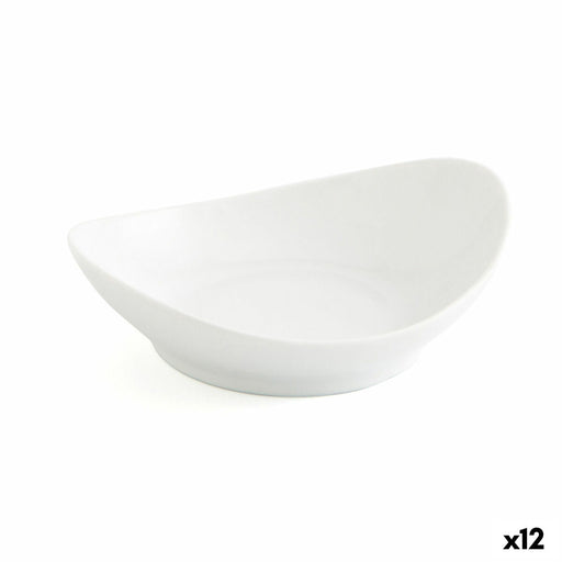 Tablett für Snacks Quid Gastro Fun Weiß aus Keramik 14 x 11 cm (12 Stück)