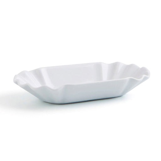 Tablett für Snacks Quid Gastro Fun Weiß aus Keramik 20,5 x 11 x 3,5 cm (12 Stück) (Pack 12x)