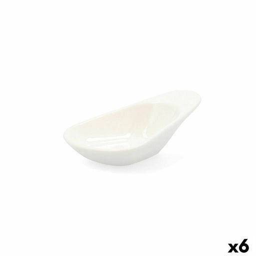 Tablett für Snacks Quid Select Weiß aus Keramik 10,5 cm (6 Stück) (Pack 6x)