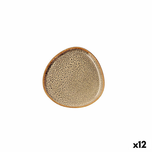 Flacher Teller Bidasoa Ikonic Braun aus Keramik 11 x 11 cm (12 Stück) (Pack 12x)