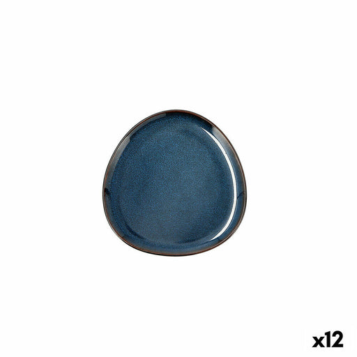 Flacher Teller Bidasoa Ikonic Blau aus Keramik 11 x 11 cm (12 Stück) (Pack 12x)