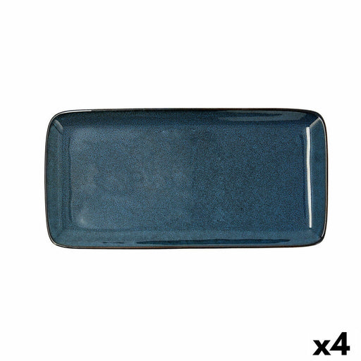 Kochschüssel Bidasoa Ikonic aus Keramik Blau (28 x 14 cm) (Pack 4x)