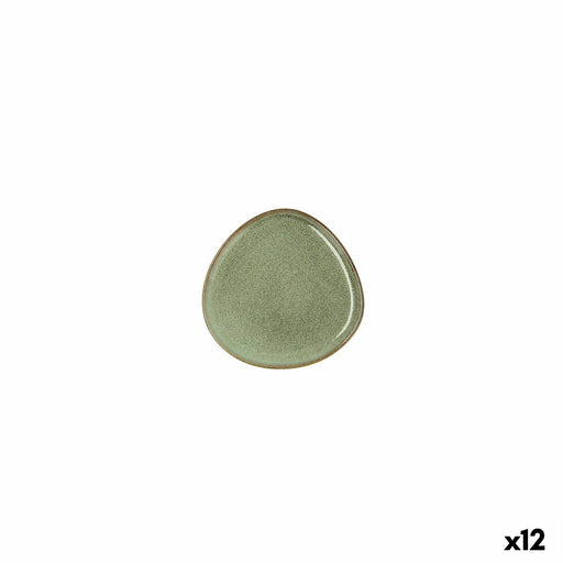 Flacher Teller Bidasoa Ikonic grün aus Keramik 11 x 11 cm (12 Stück) (Pack 12x)