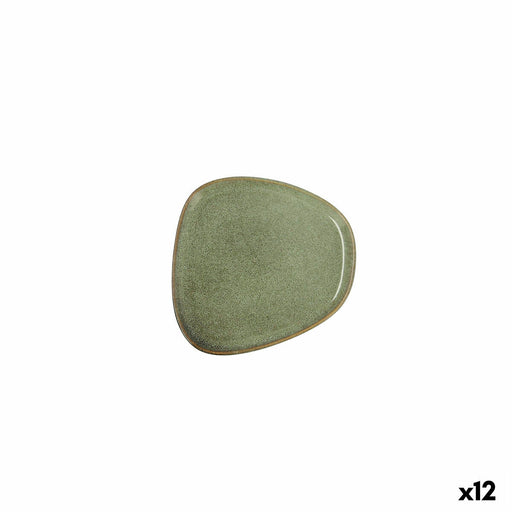 Flacher Teller Bidasoa Ikonic grün aus Keramik 14 x 13,6 cm (12 Stück) (Pack 12x)