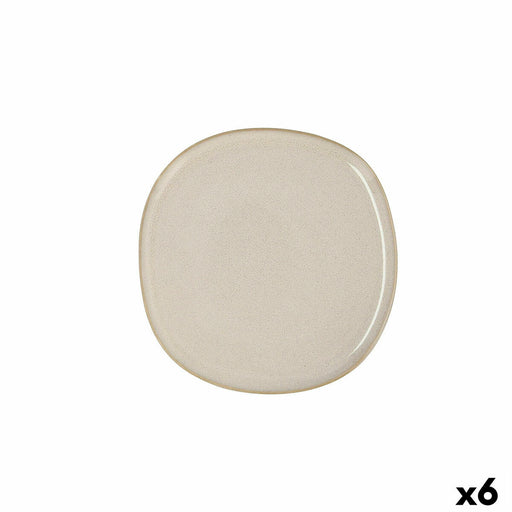 Flacher Teller Bidasoa Ikonic Weiß aus Keramik 20,2 x 19,7 cm (6 Stück) (Pack 6x)