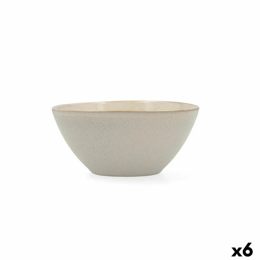 Schale Bidasoa Ikonic aus Keramik Weiß (15,8 x 15 x 7 cm) (Pack 6x)