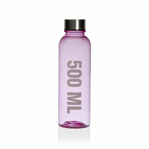 Wasserflasche Versa Rosa 500 ml Stahl polystyrol Verbindung 6,5 x 21,5 x 6,5 cm
