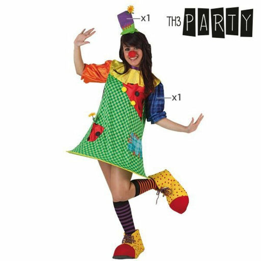 Verkleidung für Erwachsene Bunt Clownin Zirkus (2 Stücke)