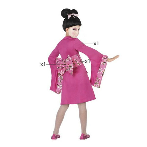 Verkleidung für Kinder Geisha Fuchsia (3 Pcs)