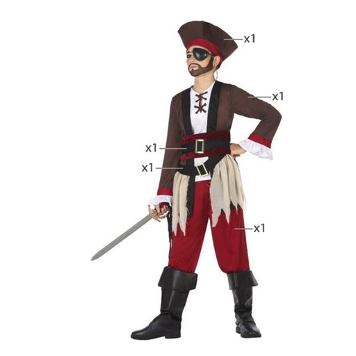 Verkleidung für Kinder Bunt Piraten (4 Stücke)