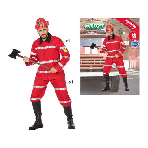 Verkleidung für Erwachsene DISFRAZ BOMBERO XS-S Shine Inline 57034 Rot Feuerwehrmann XS/S (2 Stücke)