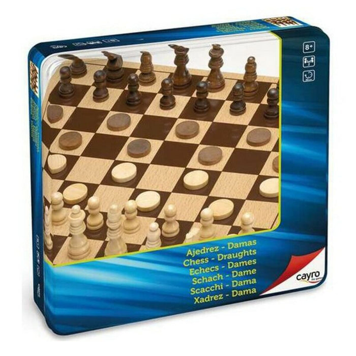 Schach- und Dame-Brett Cayro 751 Holz