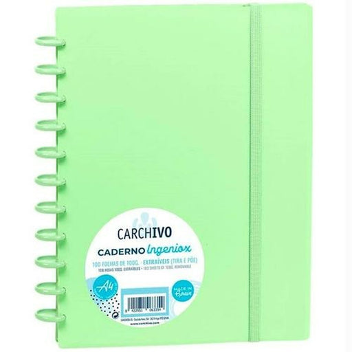 Notizbuch Carchivo Ingeniox Hellgrün A4 100 Blatt