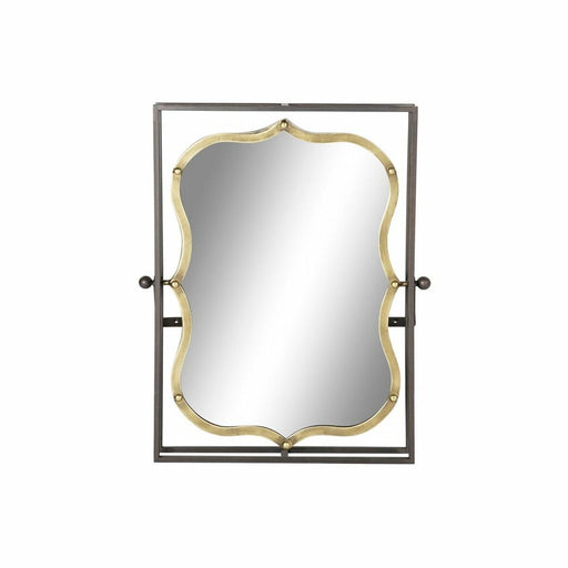 Wandspiegel DKD Home Decor Kristall Schwarz Gold Metall (51,5 x 12 x 65 cm)