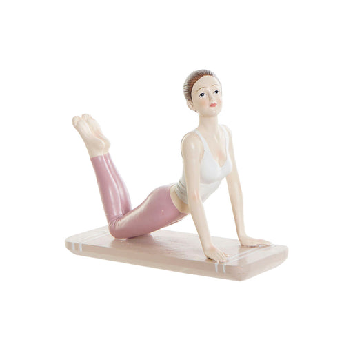 Deko-Figur DKD Home Decor Rosa Yoga Scandi 16 x 6 x 13 cm