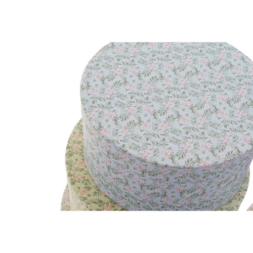 Dekorative Box DKD Home Decor kreisförmig Pappe (37.5 x 37.5 x 18 cm) (10 pcs)