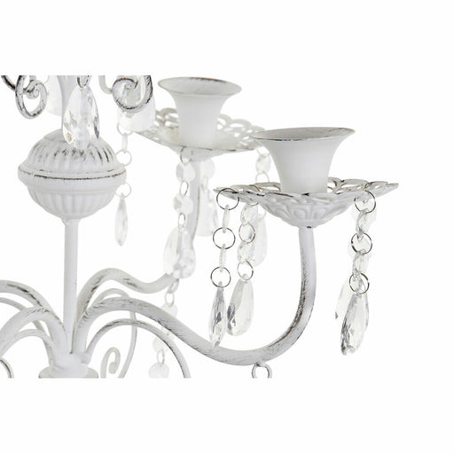 Kerzenleuchter DKD Home Decor Weiß Acryl Metall 41 x 41 x 56,5 cm