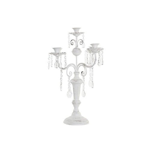 Kerzenleuchter DKD Home Decor Weiß Acryl Metall 41 x 41 x 56,5 cm