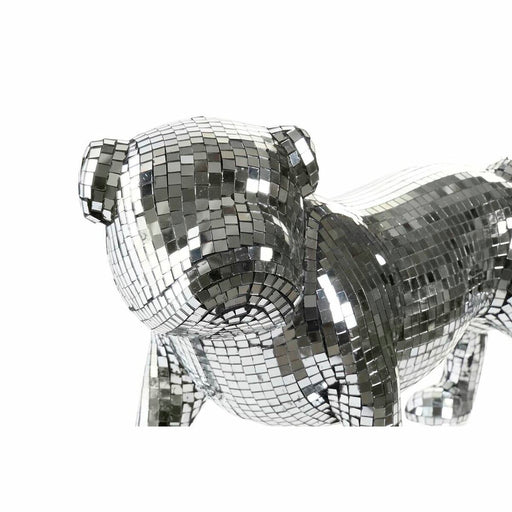 Deko-Figur DKD Home Decor Englisch Silberfarben Bulldog Harz Moderne (45,5 x 21,5 x 25 cm)
