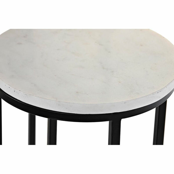 2nd-Set Tischchen DKD Home Decor Weiß Schwarz 30,5 x 30,5 x 69 cm