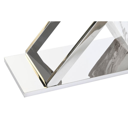 Konsole DKD Home Decor Weiß Grau Silberfarben Kristall Stahl 120 x 40 x 75 cm