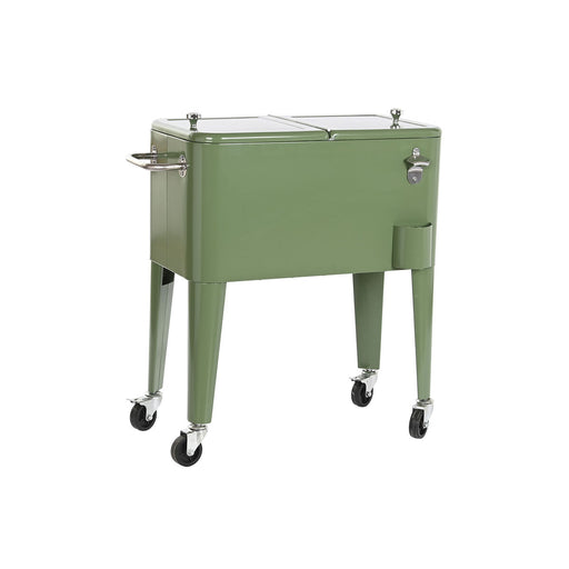 Tragbarer Kühlschrank DKD Home Decor 74 x 43 x 80 cm Stahl grün Polypropylen 56 L
