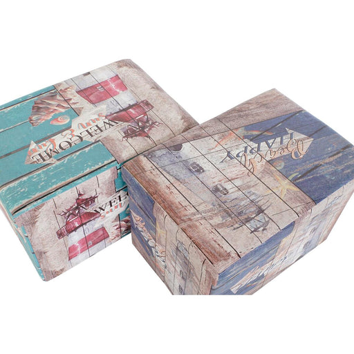 Mehrzweckbox DKD Home Decor 59 x 40 x 40 cm Polyurethan Bunt Pappe Mediterraner (2 Stück)