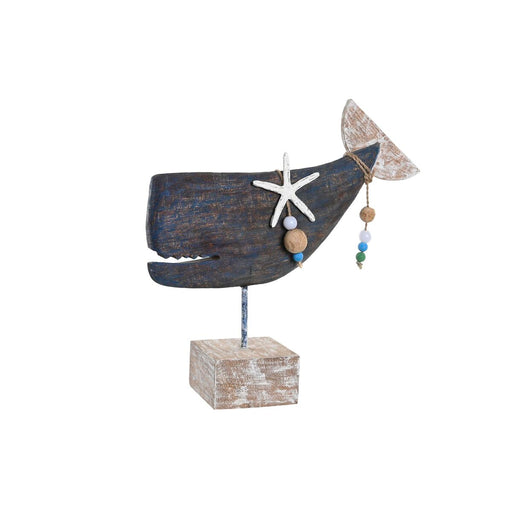 Deko-Figur DKD Home Decor Blau Harz Mango-Holz (37 x 11 x 39 cm)